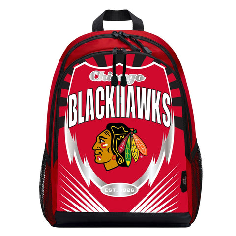 Chicago Blackhawks Backpack Lightning Style - Special Order