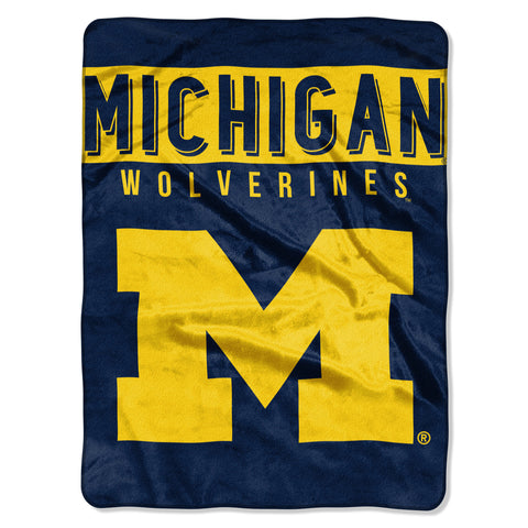 Michigan Wolverines Blanket 60x80 Raschel Basic Design