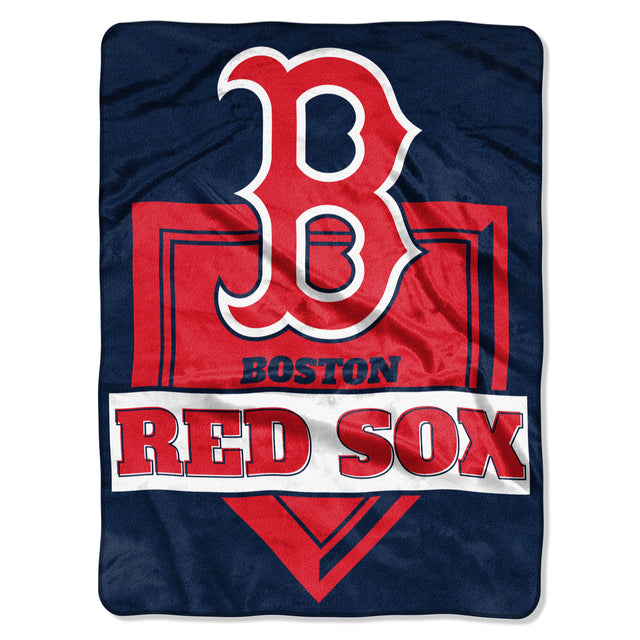 Manta de los Boston Red Sox de 60 x 80 cm, diseño de placa de home de Raschel