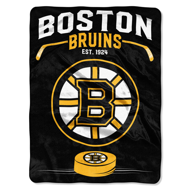 Manta de los Boston Bruins de 60 x 80 cm con diseño inspirado en Raschel