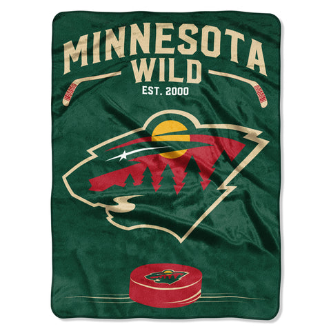 ~Minnesota Wild Blanket 60x80 Raschel Inspired Design~ backorder