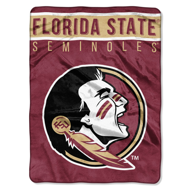 Manta de los Florida State Seminoles, diseño básico Raschel, 60 x 80