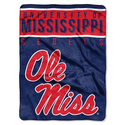 ~Mississippi Rebels Blanket 60x80 Raschel Basic Design~ backorder