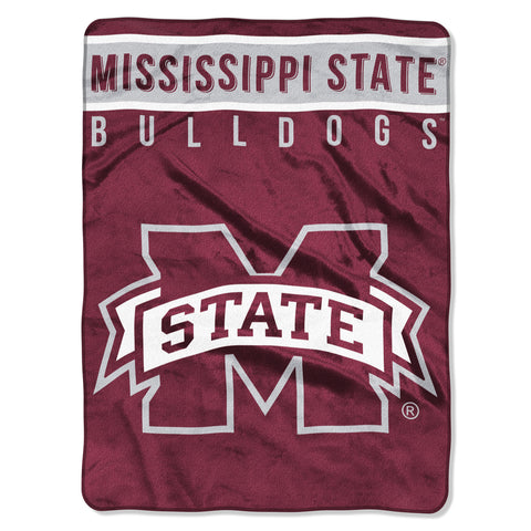 ~Mississippi State Bulldogs Blanket 60x80 Raschel Basic Design - Special Order~ backorder