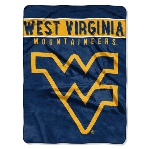 West Virginia Mountaineers Blanket 60x80 Raschel Rebel Design - Special Order