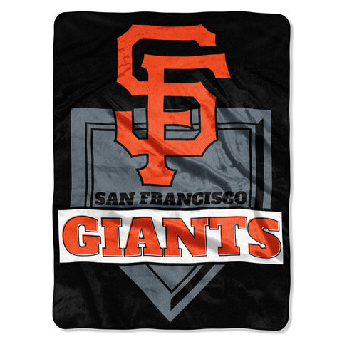 ~San Francisco Giants Blanket 60x80 Raschel Home Plate Design~ backorder