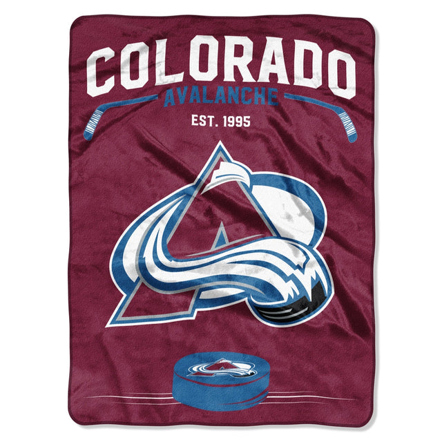 Colorado Avalanche Blanket 60x80 Raschel Inspired Design