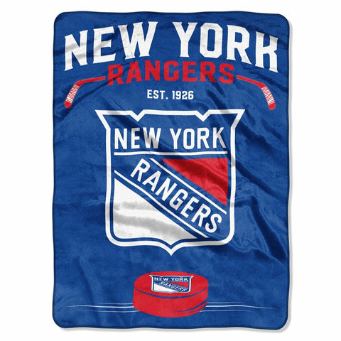 ~New York Rangers Blanket 60x80 Raschel Inspired Design~ backorder