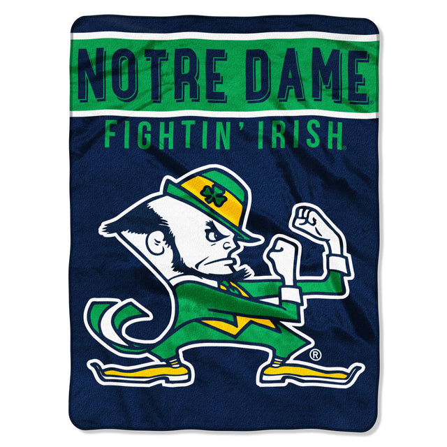 Manta Notre Dame Fighting Irish 60x80 Diseño básico Raschel