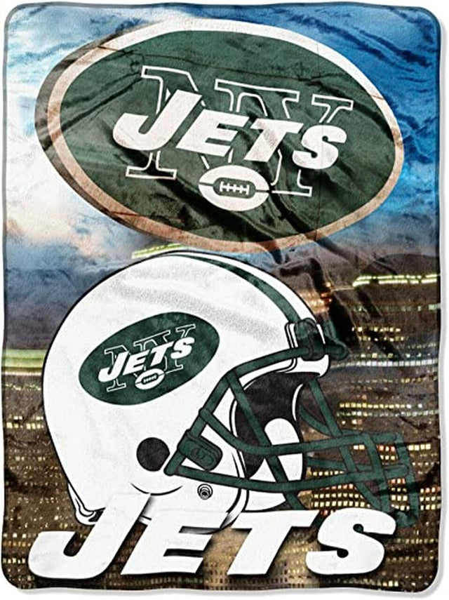 Manta New York Jets 60x80 Raschel estilo agresión