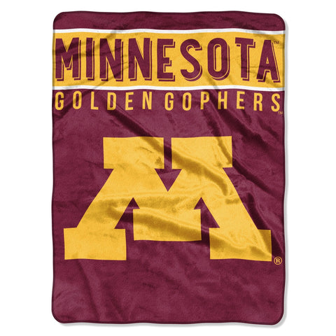 ~Minnesota Golden Gophers Blanket 60x80 Raschel Basic Design Alternate Design~ backorder