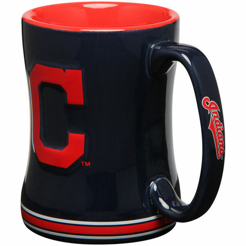 ~Cleveland Indians Coffee Mug 14oz Sculpted Relief C Logo~ backorder