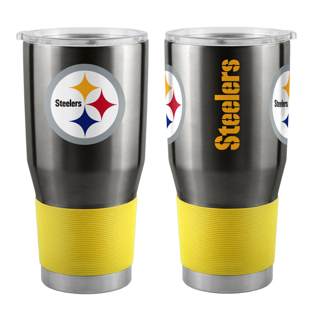 Vaso de viaje ultra negro de 30 oz de los Pittsburgh Steelers