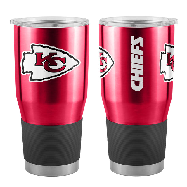 Vaso de viaje de 30 oz de los Kansas City Chiefs, color rojo ultra