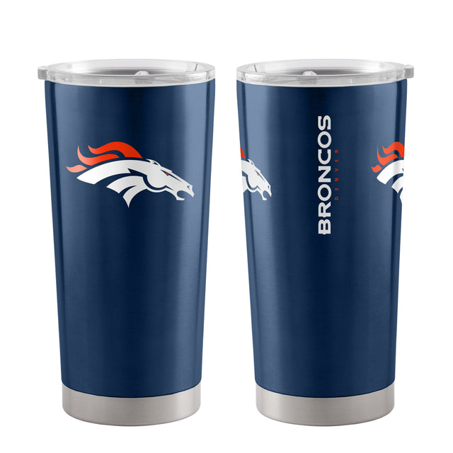 Vaso de viaje Denver Broncos de 20 oz, color azul marino