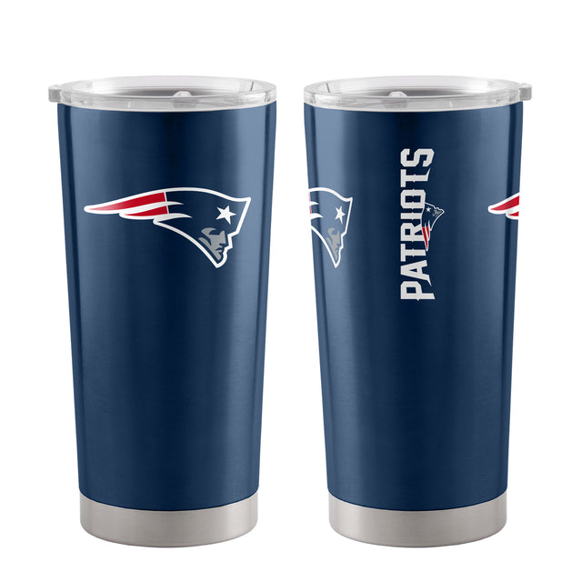 Vaso de viaje de 20 oz de los New England Patriots, color azul marino