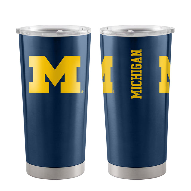 Vaso de viaje Michigan Wolverines de 20 oz, color azul marino