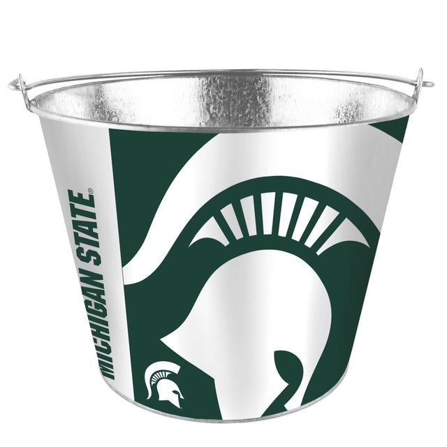 Balde de 5 cuartos de galón de los Spartans de Michigan State Hype Design