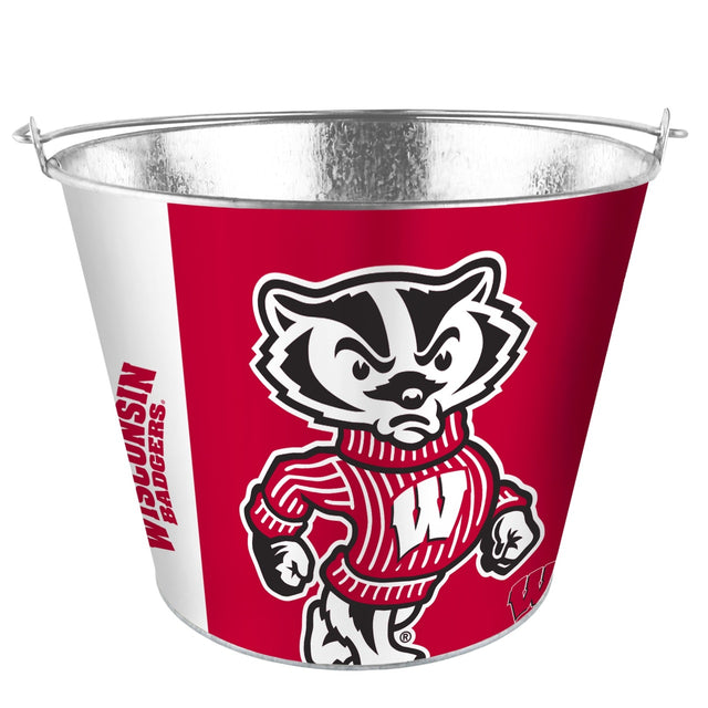 Balde de 5 cuartos de galón de los Wisconsin Badgers, diseño Hype