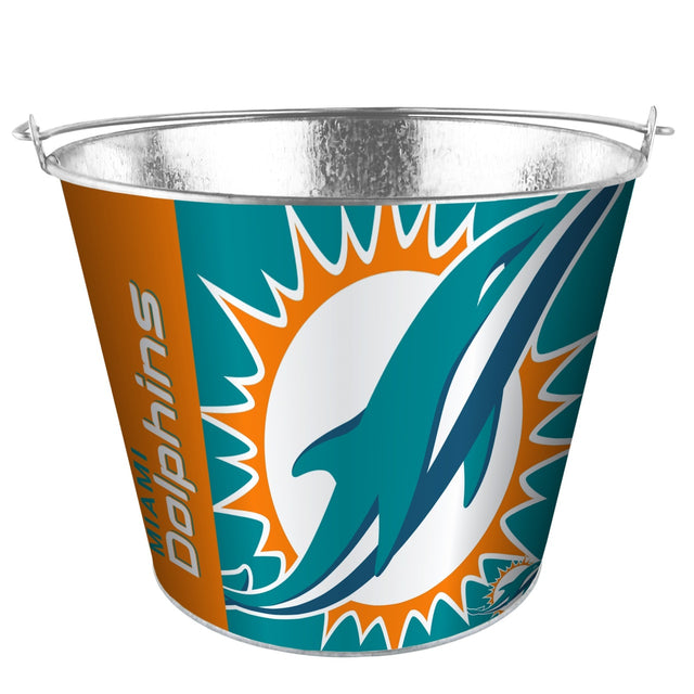 Balde de 5 cuartos de galón de los Miami Dolphins con diseño de Hype