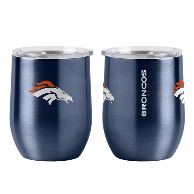 Vaso de viaje ultra curvo de 16 oz de los Denver Broncos