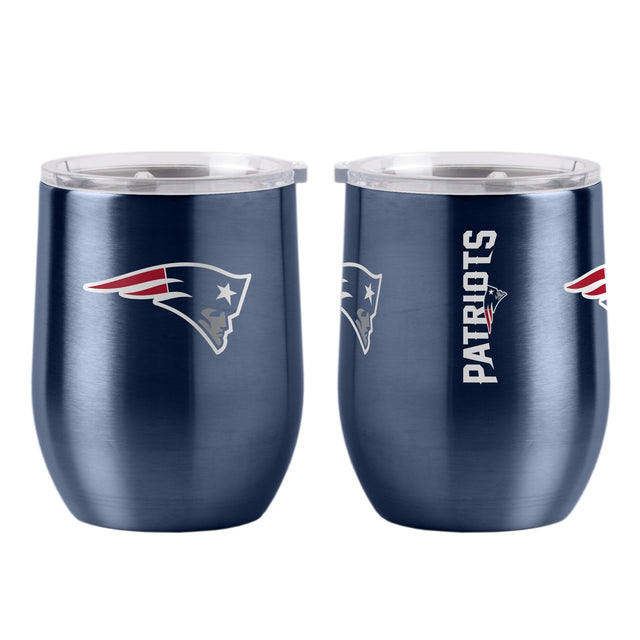 New England Patriots Travel Tumbler 16oz Ultra Curved Beverage