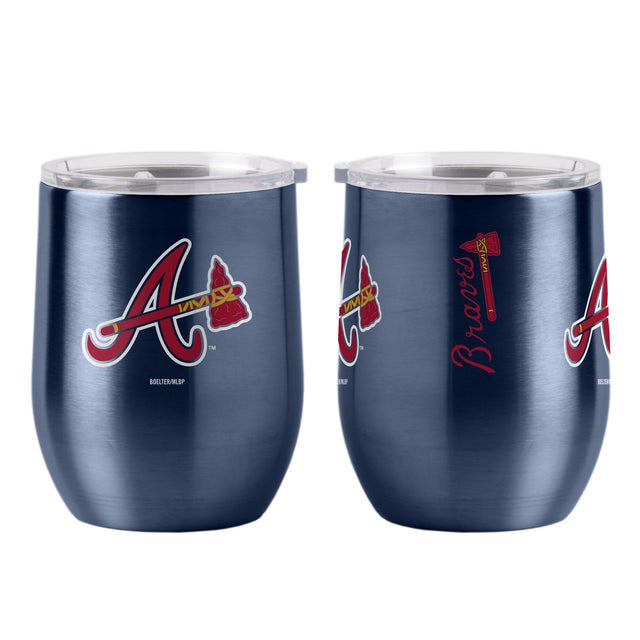 Vaso de viaje ultra curvo de 16 oz de los Atlanta Braves