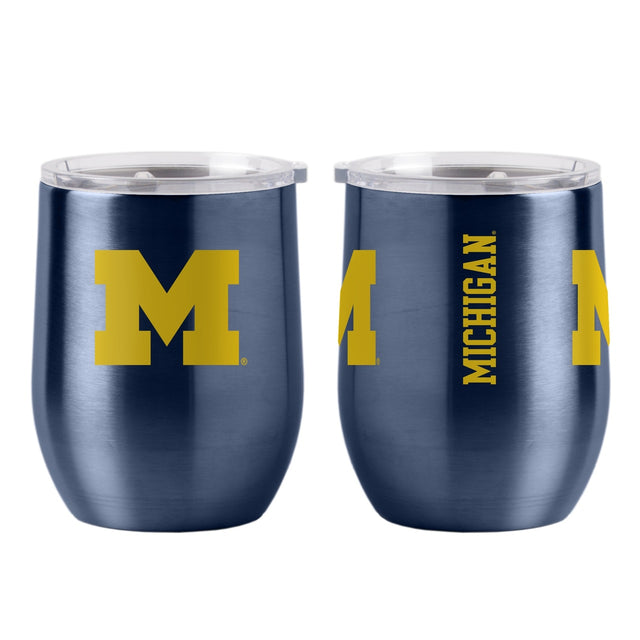 Vaso de viaje Michigan Wolverines de 16 oz, ultra curvo, para bebidas