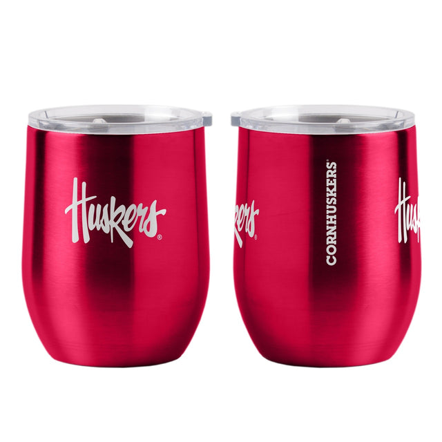 Vaso de viaje ultra curvo de 16 oz de Nebraska Cornhuskers