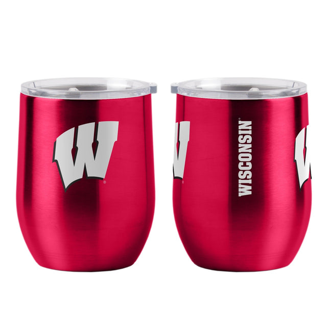 Vaso de viaje ultra curvo de 16 oz de Wisconsin Badgers