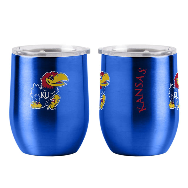 Kansas Jayhawks Travel Tumbler 16oz Ultra Curved Beverage