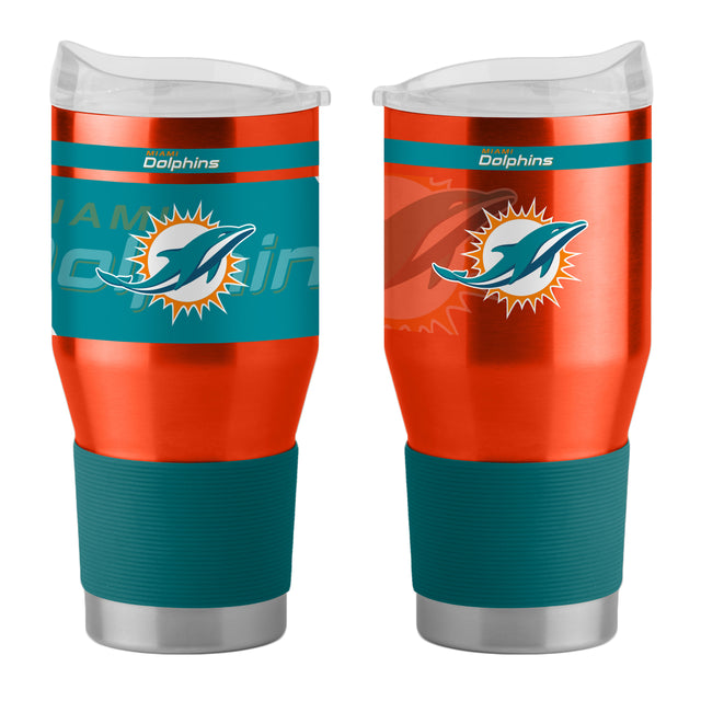 Vaso de viaje Miami Dolphins de 24 oz con tapa ultraligera