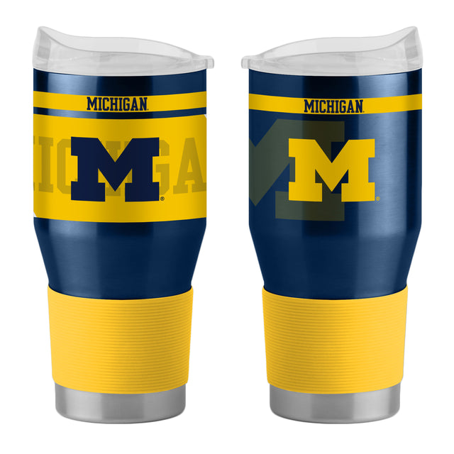 Vaso de viaje Michigan Wolverines de 24 oz con tapa ultraligera