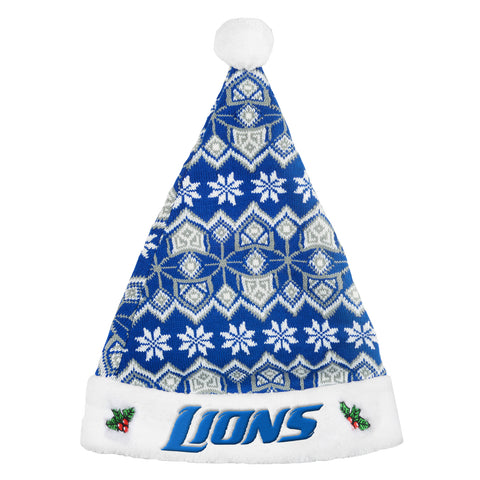 Detroit Lions Knit Santa Hat - 2015