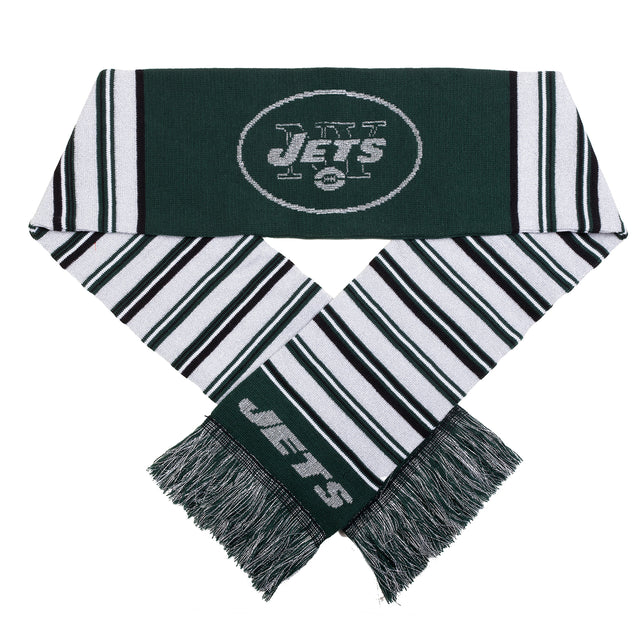 Bufanda de rayas brillantes de los New York Jets