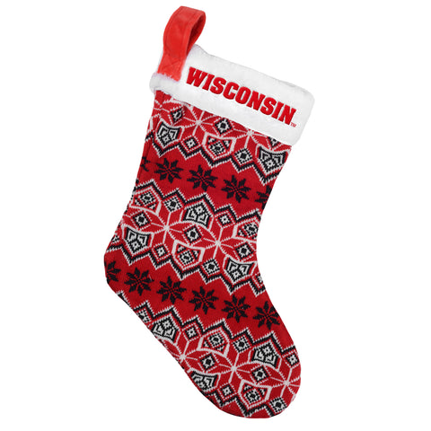 ~Wisconsin Badgers Knit Holiday Stocking - 2015~ backorder