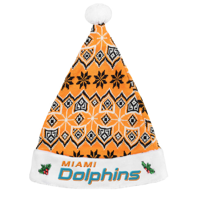 Gorro de Papá Noel tejido de los Miami Dolphins - 2015