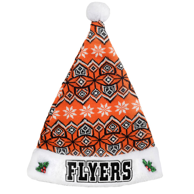 Gorro de Papá Noel tejido de los Philadelphia Flyers - 2015