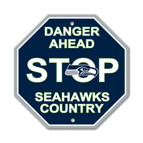 Seattle Seahawks Sign 12x12 Plastic Stop Style CO