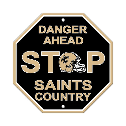 New Orleans Saints Sign 12x12 Plastic Stop Style CO