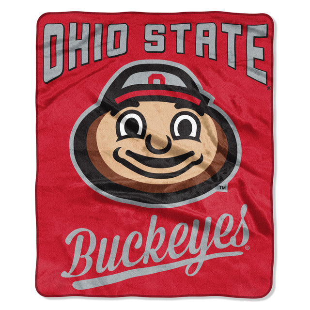 Manta de los Ohio State Buckeyes de 50 x 60 pulgadas, diseño de exalumnos de Raschel