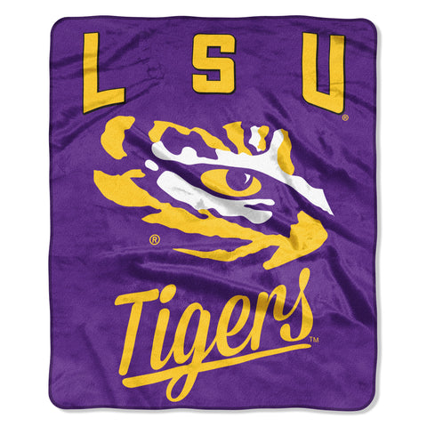 ~LSU Tigers Blanket 50x60 Raschel Alumni Design~ backorder