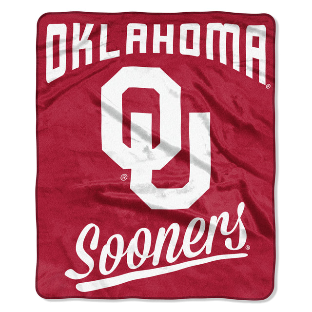 Manta de los Oklahoma Sooners de 50 x 60 pulgadas, diseño de Raschel Alumni