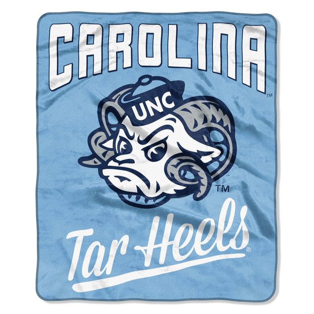 Manta de los Tar Heels de Carolina del Norte, 50 x 60, diseño de Raschel Alumni