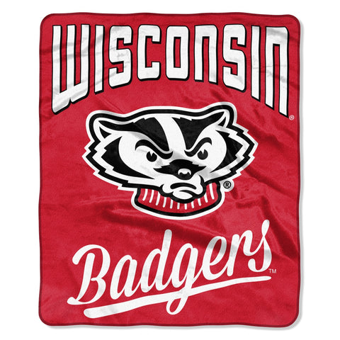 ~Wisconsin Badgers Blanket 50x60 Raschel Alumni Design~ backorder
