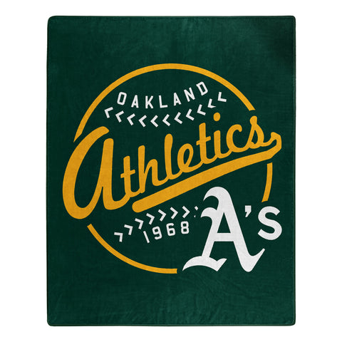 ~Oakland Athletics Blanket 50x60 Raschel Moonshot Design - Special Order~ backorder