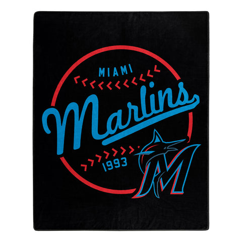 ~Miami Marlins Blanket 50x60 Raschel Moonshot Design - Special Order~ backorder