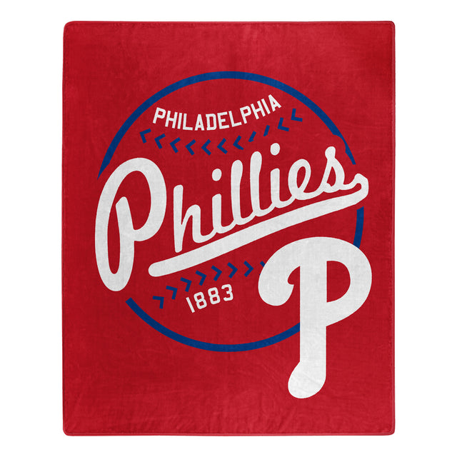 Manta de los Philadelphia Phillies de 50 x 60, diseño de Raschel Moonshot