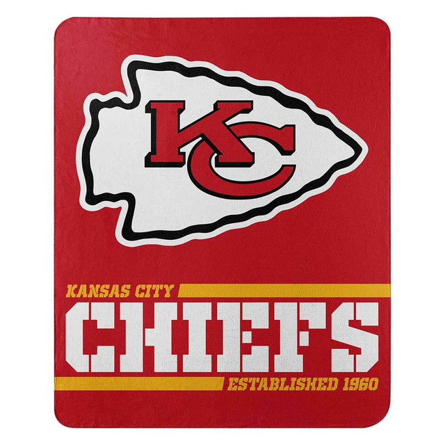 Kansas City Chiefs Blanket 50x60 Fleece Split Wide Design