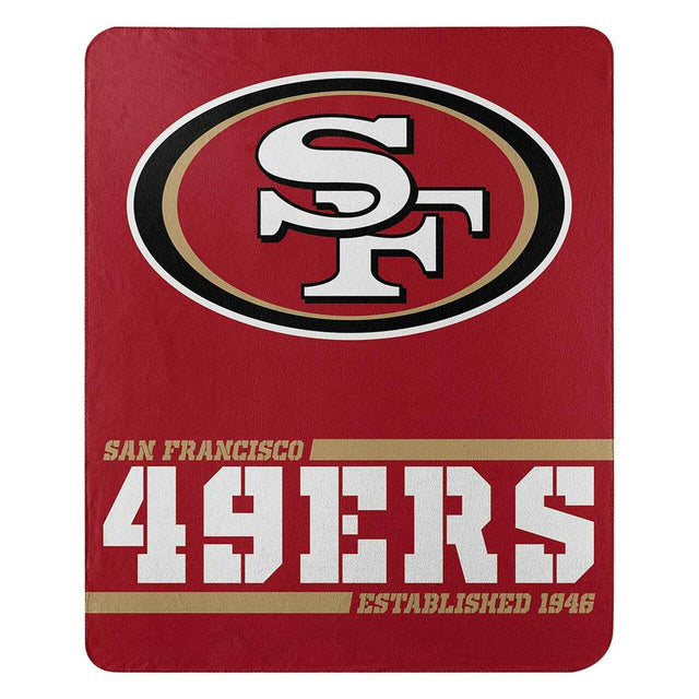 Manta de vellón de los San Francisco 49ers de 50 x 60 pulgadas, diseño dividido y ancho